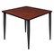 Regency Kahlo Square & Round Tables, 36 W, 36 L, 29 H, Wood, Metal Top, Cherry TPL3636CHBK - alternate 1